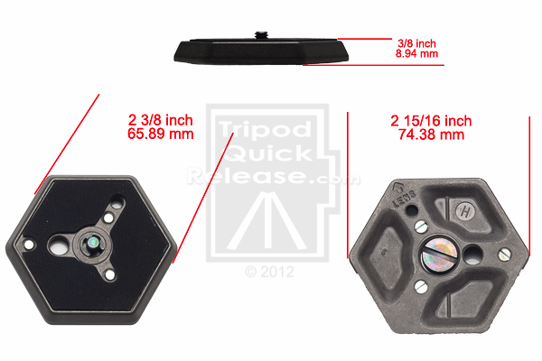 1/4 Hexagonal Flush Bottom QR Plate 