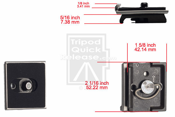 Small Quick 3/8 Anti Rotate Release Plate 