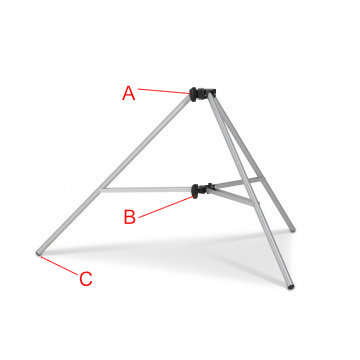 032BASE Silver Auto Pole Base