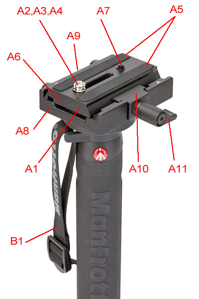 Manfrotto MVMXPRO577 monopod parts