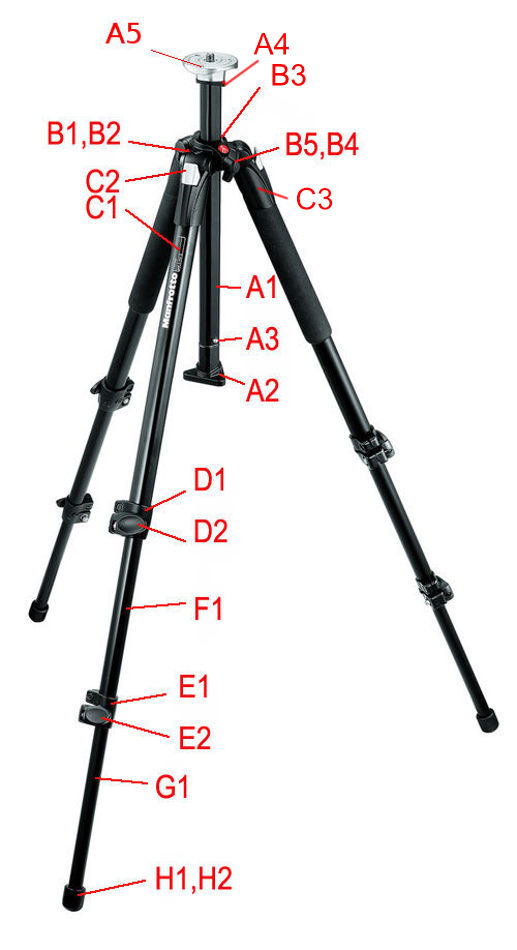 Black Tripod Shown for Illustration