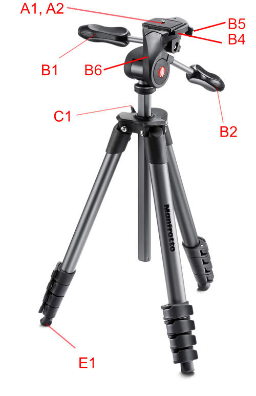 MANFROTTO COMPACT ADVNACED TRIPOD IN BLACK