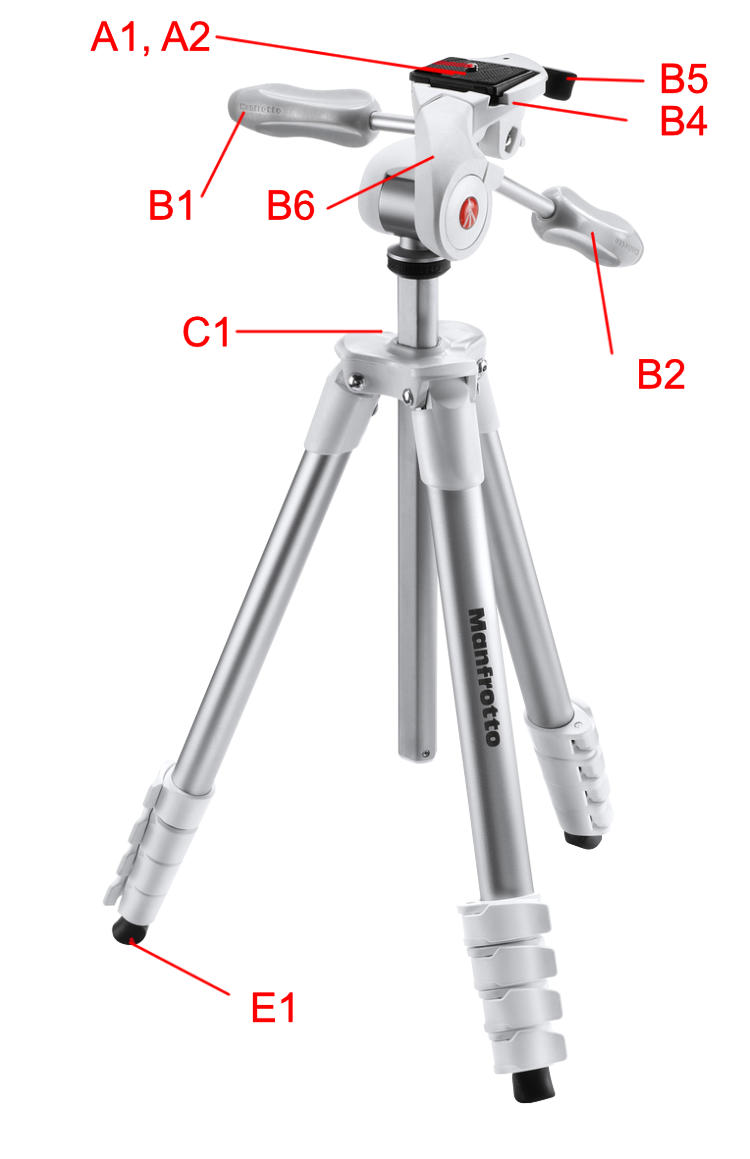 Manfrotto MK COMPACT Advanced White tripod