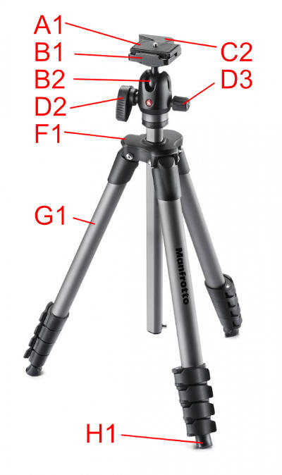Advanced COMPACT MANFROTTO TRIPOD