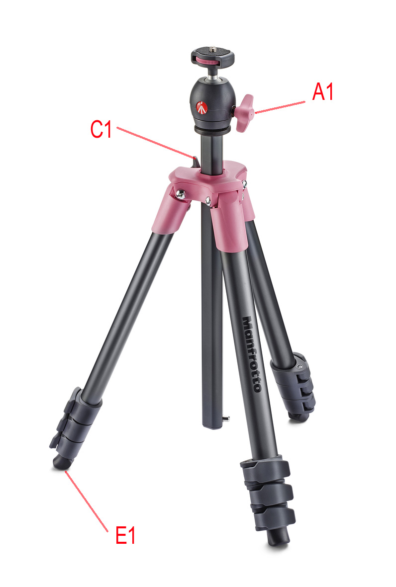 manfrotto COMPACT light tripod in pink